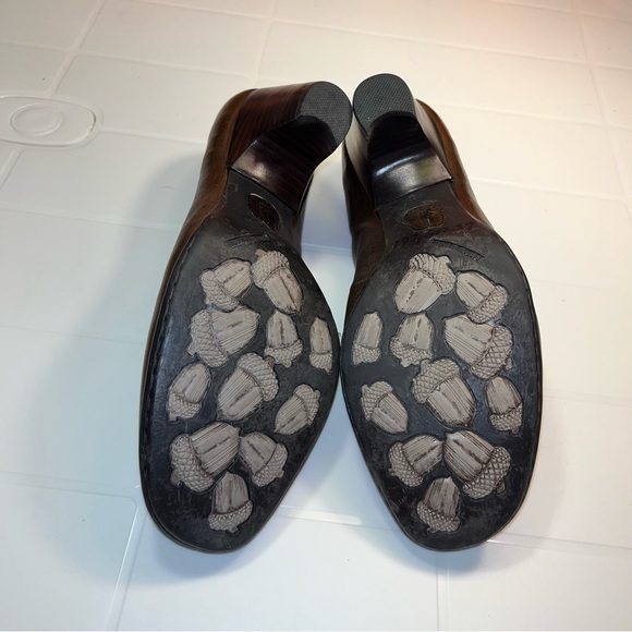 Women’s Born Crown Acorn Bottom Brown Leather Comfort Heels Size 11/43 - Picture 5 of 6